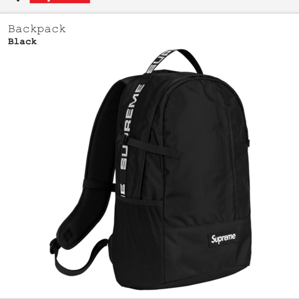 Supreme black backpack
